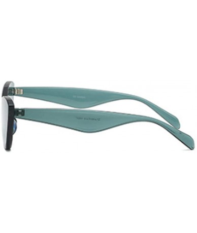 Oval Unisex half moon Plastic Lenses Candy Colors Cat Eye Sunglasses - Gray - CU18NLSCO0N $18.97