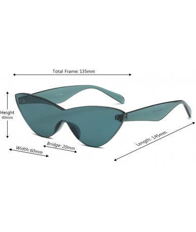 Oval Unisex half moon Plastic Lenses Candy Colors Cat Eye Sunglasses - Gray - CU18NLSCO0N $18.97