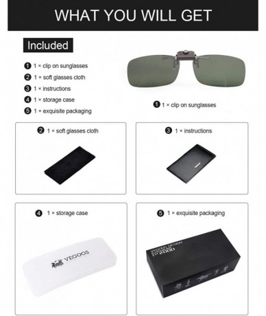 Square Clip on Sunglasses Over Prescription Glasses for Women Men Polarized Flip up Sunglasses with Case - Basis-green - CT18...