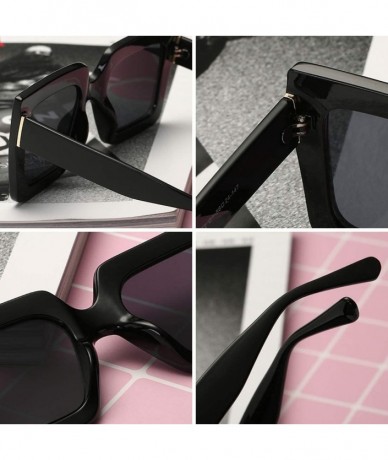 Sport Men and women Sunglasses Two-tone Big box sunglasses Retro glasses - Black A1 - CF18LL9CO05 $18.66