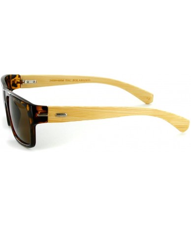 Sport Zen Sun BP" Wayfarer Sunglasses- TAC Polarized High Definition Lens- Unisex - Tortoise W/ Amber Lens - CO11YR43UFT $42.89