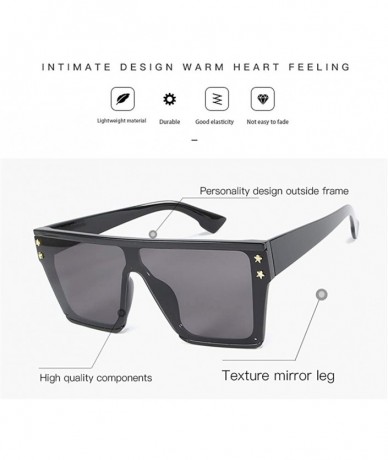 Aviator New Fashion Trend Street Photo Sunglasses Pentagram Decoration for Men and Women UV400 2078 - Teapink - C718AHQWNI9 $...