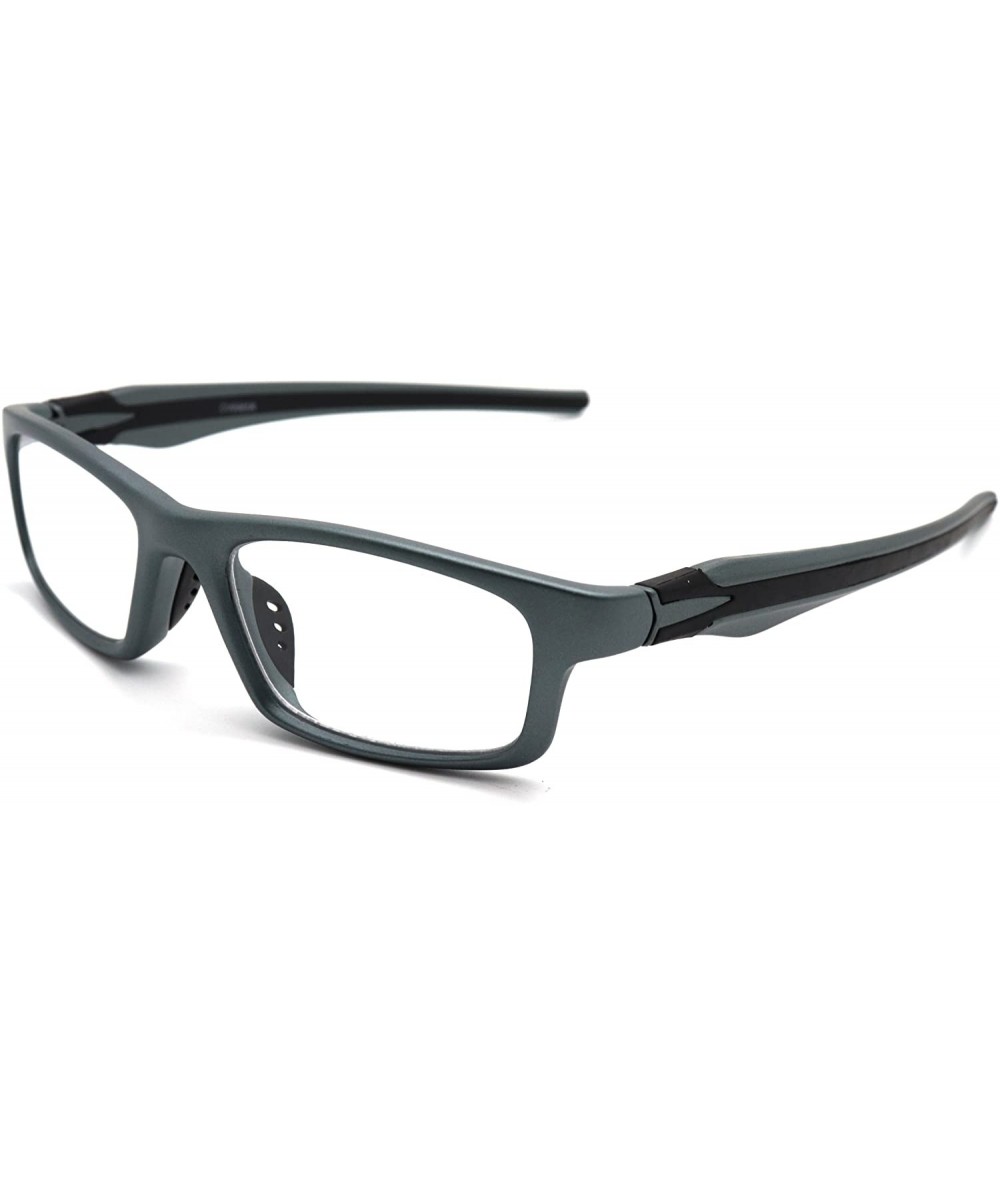 Rectangular Sports Double Injection Readers Flexie Reading Glasses size and color very - Matte Gunmetal Black - CE12NSPURGR $...