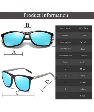 Square Vintage Polarized Aluminum Sunglasses Unisex driving Rectangular Sun Glasses For Men/Women - CN18NYAR686 $24.77