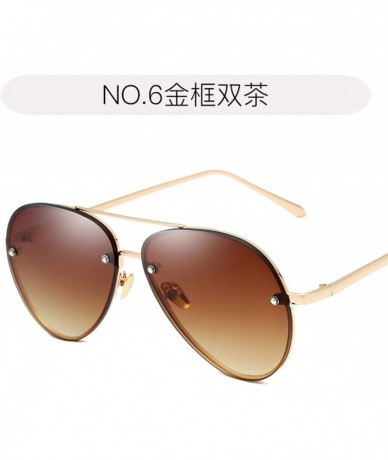 Aviator Fashion Tinted Color Lens Round Sunglasses Men Women Retro Metal Frame Eye Vintage Tiny Popular Sun Glasses - 5 - CI1...