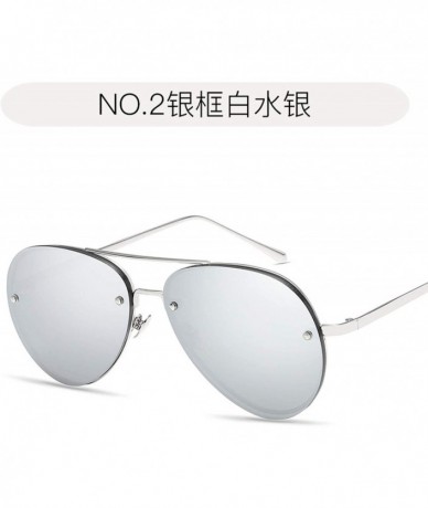 Aviator Fashion Tinted Color Lens Round Sunglasses Men Women Retro Metal Frame Eye Vintage Tiny Popular Sun Glasses - 5 - CI1...