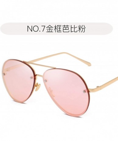 Aviator Fashion Tinted Color Lens Round Sunglasses Men Women Retro Metal Frame Eye Vintage Tiny Popular Sun Glasses - 5 - CI1...