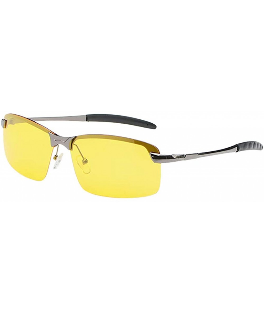 Rimless Protection Sunglasses Rimless Transparent Glasses - Gray - C718YSL2R6C $17.39