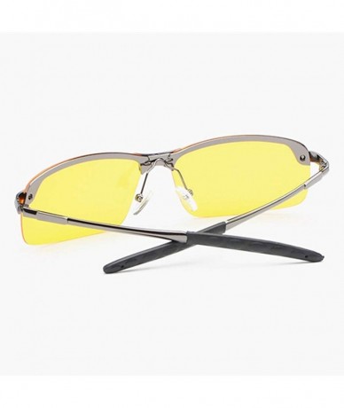 Rimless Protection Sunglasses Rimless Transparent Glasses - Gray - C718YSL2R6C $17.39