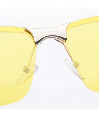 Rimless Protection Sunglasses Rimless Transparent Glasses - Gray - C718YSL2R6C $17.39