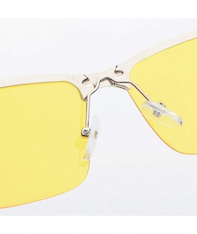 Rimless Protection Sunglasses Rimless Transparent Glasses - Gray - C718YSL2R6C $17.39