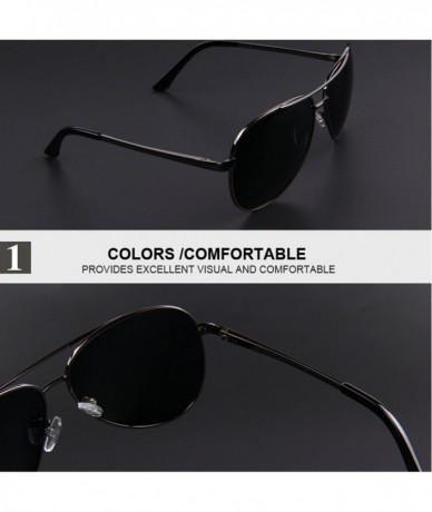 Oval Men Polarized Sunglasses Night Vision Driving 100% UV400 - C06 Gray G15 - CM197A2LC4S $36.88