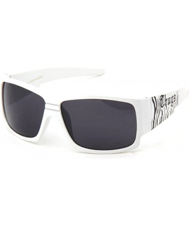 Shield Hardcore Men's Plastic Sunglasses - White - CB118AVRZNR $19.13