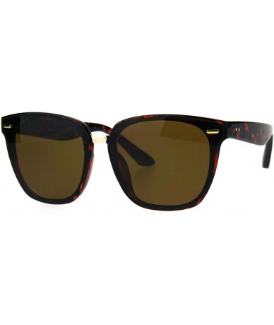 Square Womens Fashion Sunglasses Retro Stylish Square Frame Shades UV 400 - Tortoise - C0187Q3DL57 $19.49