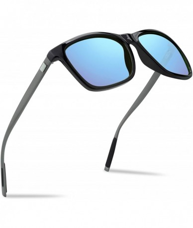 Aviator Men Polarized Sunglasses UV400 Lenses Outdoor Sun Glasses Metal Frame Ultra Light - Black - CI184CL6GKT $78.38