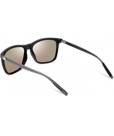 Aviator Men Polarized Sunglasses UV400 Lenses Outdoor Sun Glasses Metal Frame Ultra Light - Black - CI184CL6GKT $78.38