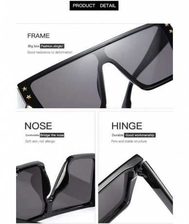 Aviator New Fashion Trend Street Photo Sunglasses Pentagram Decoration for Men and Women UV400 2078 - Teapink - C718AHQWNI9 $...