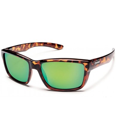 Sport Polarized Sunglasses Mayor in Tortoise with Green Mirror Lens - C711RYFSFAR $81.97