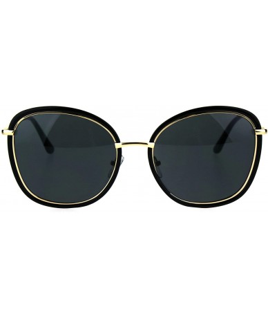 Square Womens Sunglasses Vintage Retro Design Square Frame Fashion Shades - Black (Black) - C0187D26ZEL $22.36