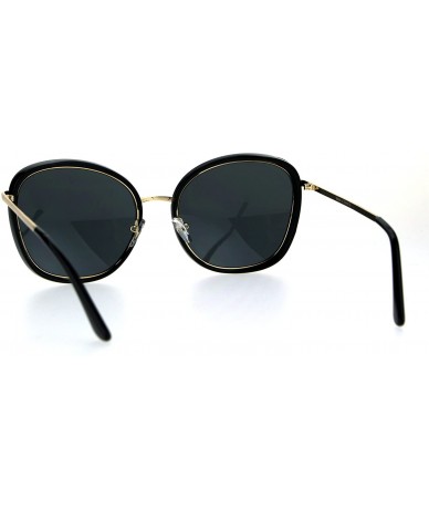 Square Womens Sunglasses Vintage Retro Design Square Frame Fashion Shades - Black (Black) - C0187D26ZEL $22.36