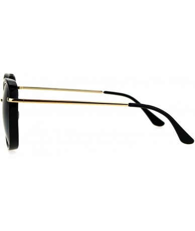 Square Womens Sunglasses Vintage Retro Design Square Frame Fashion Shades - Black (Black) - C0187D26ZEL $22.36