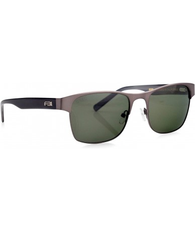 Rectangular Men's TAC Polarized Designer Sunglasses- 100% UV BLOCK- 14104 - Gun - CG12KSVBUUV $77.19