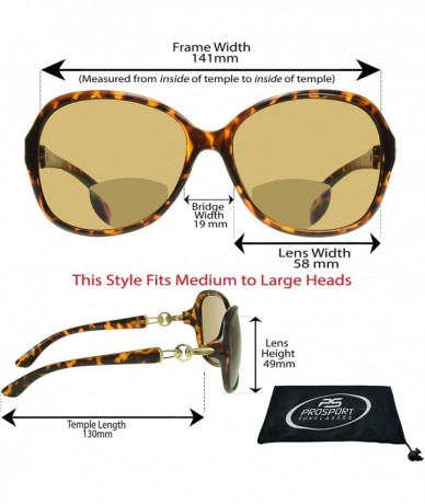 Oversized Bifocal Reading Sunglasses Sun Reader Women Sexy Oversized Frame - Tortoise Shell Brown - CX18EQCE0AH $26.11