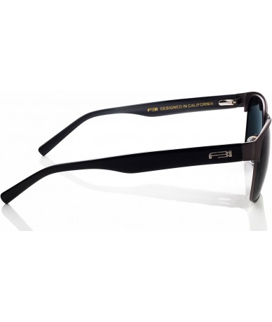 Rectangular Men's TAC Polarized Designer Sunglasses- 100% UV BLOCK- 14104 - Gun - CG12KSVBUUV $77.19