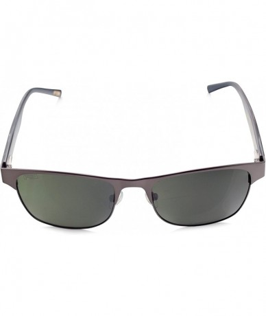 Rectangular Men's TAC Polarized Designer Sunglasses- 100% UV BLOCK- 14104 - Gun - CG12KSVBUUV $77.19