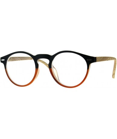 Round Unisex Round Keyhole Thin Plastic Horn Rim Reading Glasses - Orange - CZ18D943NYU $20.38