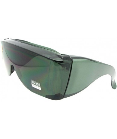 Wrap Largest Fit Over Sunglasses Worn Over Glasses F30 - Green Non Polarized Lens - C618C3OMLTH $29.08