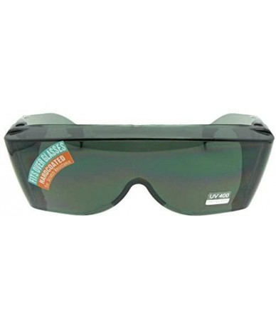 Wrap Largest Fit Over Sunglasses Worn Over Glasses F30 - Green Non Polarized Lens - C618C3OMLTH $29.08