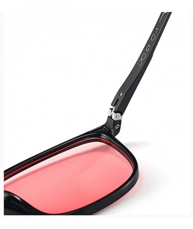 Square Ultralight Photochromic Sunglasses Polarized Discoloration - Pink - CJ18Z0E8D4U $30.62