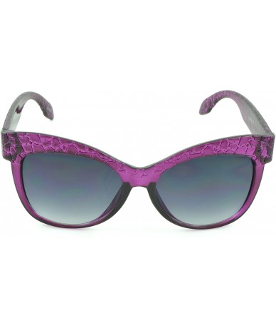 Oval Trendy Women's Fashion Retro Cat Eye Sunglasses - Assorted Colors - Orchid - CK129KB5XA7 $16.58