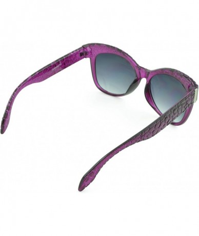 Oval Trendy Women's Fashion Retro Cat Eye Sunglasses - Assorted Colors - Orchid - CK129KB5XA7 $16.58