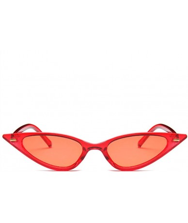 Cat Eye Women Sexy Cat Eye Sunglasses Brand Designer Small Triangle Vintage Sun Glasses Retro Cateye Eyewear - Red - CU1907TO...