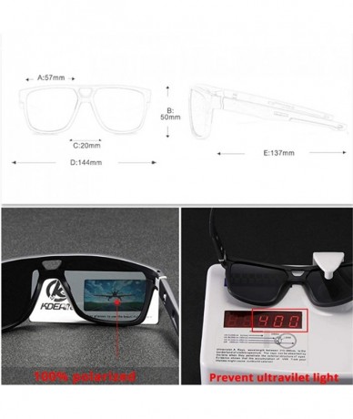 Sport Removable Foot Square Sports Sunglasses Dazzling True Film Polarized Fishing Driver's Glasses - C518Z63Y53L $53.83