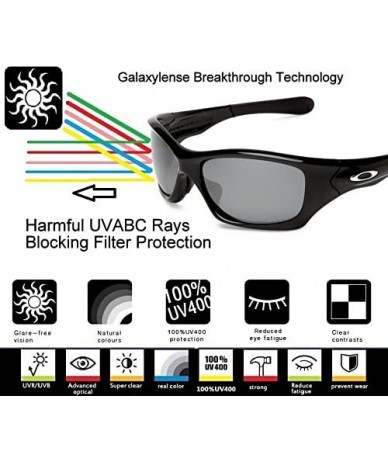 Oversized Replacement Lenses For Oakley Jawbone Black Color Polarized 100% UVAB - Iridium Black - C4128CRFCZH $19.16