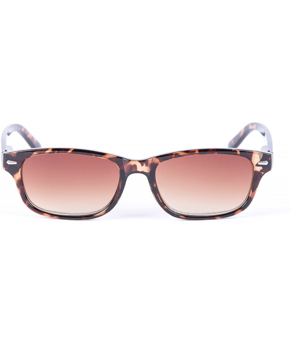 Rectangular The Intellect" Reading Sunglasses - Unisex Full Lens Sun Readers (non bifocal) - Tortoise - C51256T7FWH $30.17