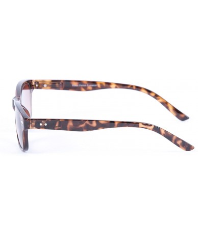 Rectangular The Intellect" Reading Sunglasses - Unisex Full Lens Sun Readers (non bifocal) - Tortoise - C51256T7FWH $30.17