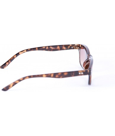 Rectangular The Intellect" Reading Sunglasses - Unisex Full Lens Sun Readers (non bifocal) - Tortoise - C51256T7FWH $30.17