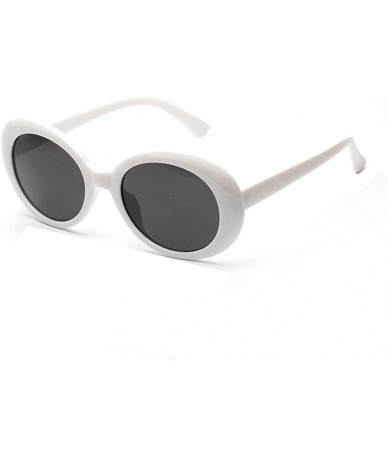 Round Sunglasses for Women Men Polarized uv Protection Fashion Vintage Round Classic Retro Mirrored Sun glasses - White - CG1...