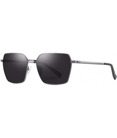 Aviator Men's Polarized Sunglasses Box Riding Glasses European and American Classic Sunglasses - B - CO18Q7XW7CD $55.00