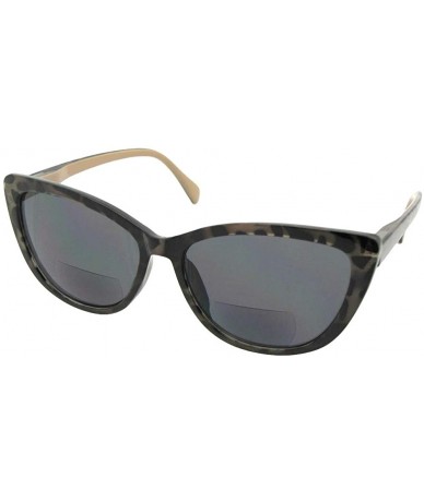 Cat Eye Cat Eye Women's Bifocal Sunglasses B84 - Animal Print Gray Lenses - CY18OTG75CH $28.01