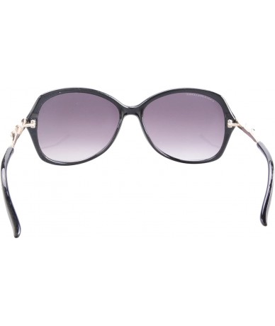 Oval Women's Sunglasses UV400 Protection Fashion Sunglasses Oversized Summer Eyewear - CL6001 - Black - CP189UCA2RH $16.52