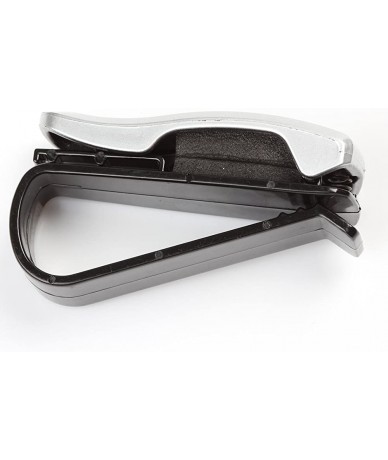 Oversized Clear Plastic Car Vehicle Sunglasses Eyeglasses Clip Car Holder - Silver - CV11TP91DKF $27.75