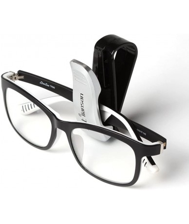 Oversized Clear Plastic Car Vehicle Sunglasses Eyeglasses Clip Car Holder - Silver - CV11TP91DKF $27.75