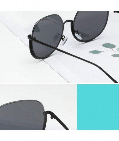 Wrap Half Frame Sunglasses Classic Design Mirror Sunglasses Vintage Womens Sunglasses - Blck - CA18TM4S0G9 $18.93