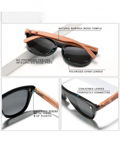 Oval Wood Sunglasses Vintage Polarized Men's Natural Wooden Eyewear Accessories - Purple Bubinga Wood - CM194OW8RUR $61.20