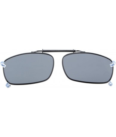 Shield Metal Frame Rim Polarized Lens Clip On Sunglasses 5437MM - C60-grey - CX12MZ3KGQF $19.59